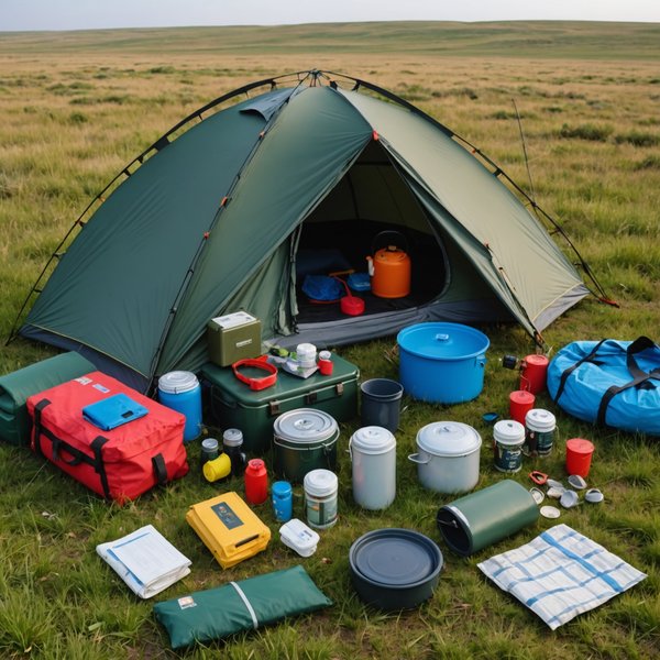 Quels sont les équipements indispensables pour un camping en région de steppe en été?