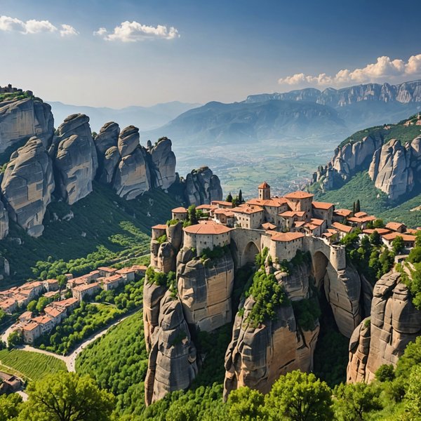 Comment organiser une visite des monastères perchés des Météores, Grèce?